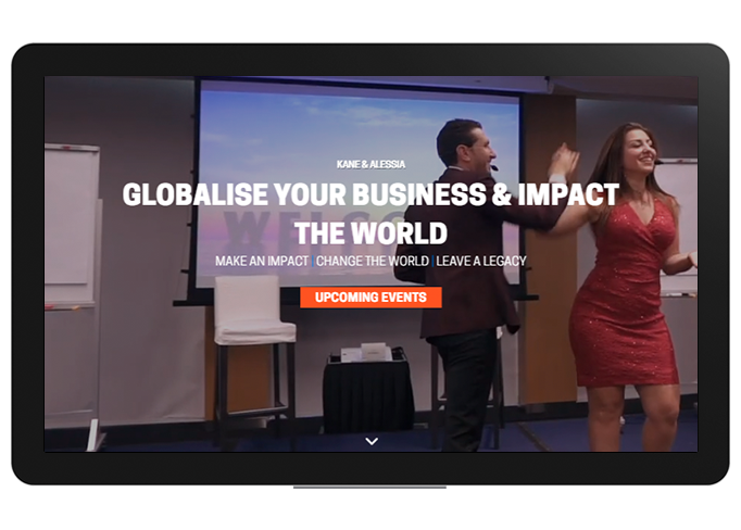 Kane & Alessia Landing Page